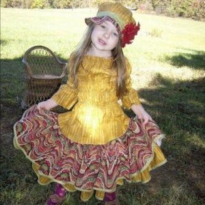 Boutique skirt top and hat 4t 5